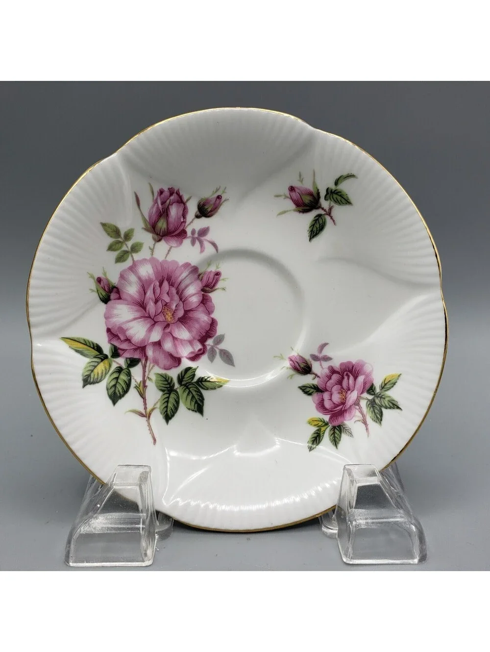 Vintage Royal Albert Teacup and Saucer Pink Old Fashion Rose Shelley Shape